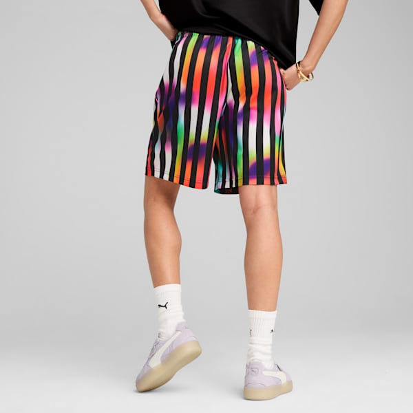EQUAL LOVE CONFEDERATION Shorts 7" Unisex, PUMA Black-AOP, extralarge